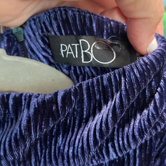 $295 PatBO textures velvet turtleneck S purple - Picture 8 of 14